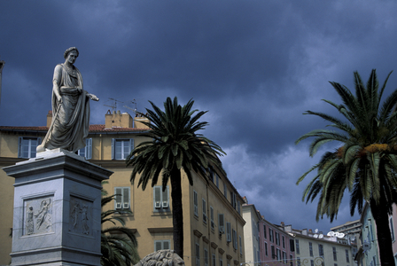 Monument to Napoleon Bonaparte, Ajaccio, Corsica island, France, Europe