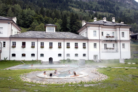 Palace, Pré-Saint-Didier thermal baths, Valle d'Aosta, Italy