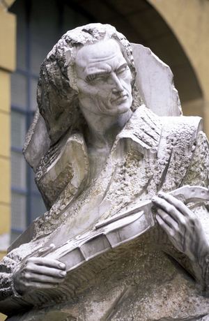 Statue of Stradivari, Stradivarius (Antonio Stradivari) Cremona, Lombardy, Italy