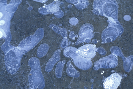 Air bubbles in the ice, Italy
