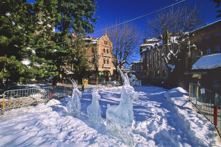 Ice sculpture, Asiago, Veneto, Italy