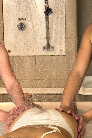 Evian Shower for four hands, Well-being and thermal cares, Casciana Terme, Tuscany, Italy