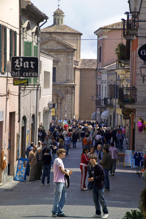 Foreshortening, Historic centre, Atri, Abruzzo, Italy