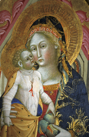Madonna and child, Francesco di Gentile, XIV century, Piersanti museum, Matelica, Marche, Italy