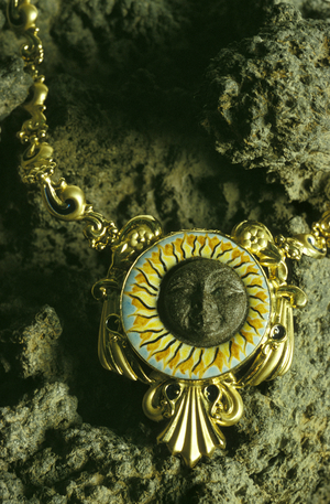 Jewel in volcanic stone, Torre Annunziata, Campania, Italy
