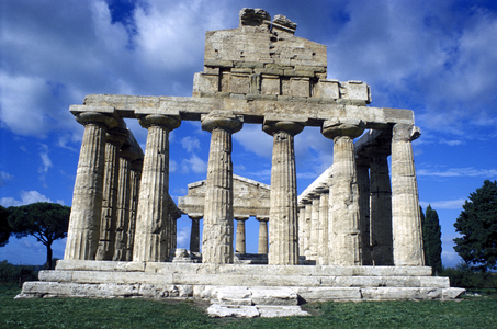 Temple, Paestum, Campania, Italy