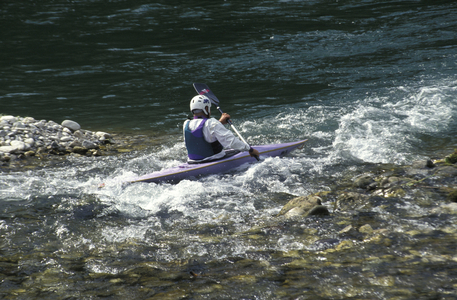 Canoe, Brenta river, Valstagna, Veneto, Italy