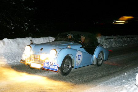 Triumph TR3a, Winter Marathon 2004, Madonna di Campiglio, Trento, Trentino, Italy