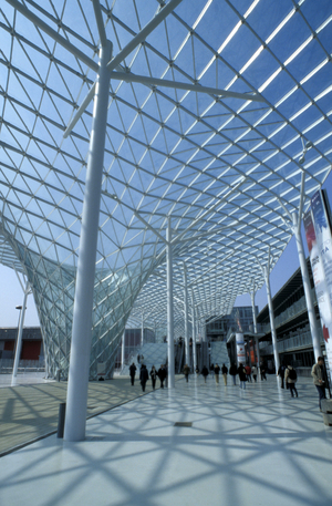 East entrance, New trade fair, Rho-Pero, Lombardy, Italy