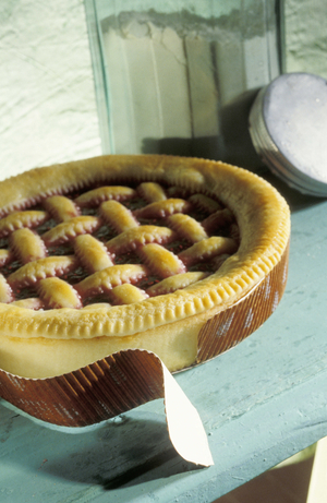 Tart with sour black cherry, Italy