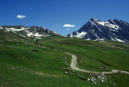 On bike towards Chavanne Hill, Valle d'Aosta, Italy