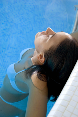 Swimming pool, GB hotel, Abano Terme, Veneto, Italy