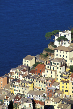 Cityscape, Riomaggiore, Cinque Terre, Liguria, Italy