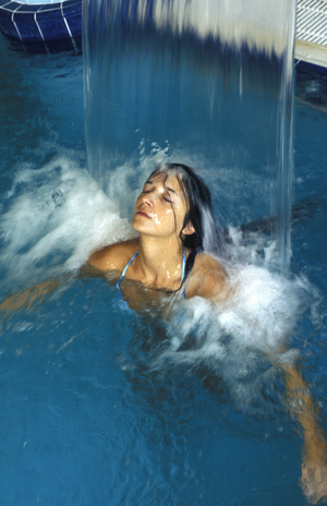 Indoor thermal pool, Pigna ancient thermal bath, Ligury, Italy