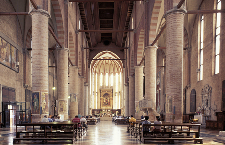 Interior of San Nicolò, Treviso, Veneto, Italy