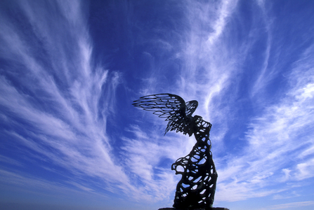 Nike, Carmelo Mendola sculpture, Giardini Naxos, Sicily, Italy