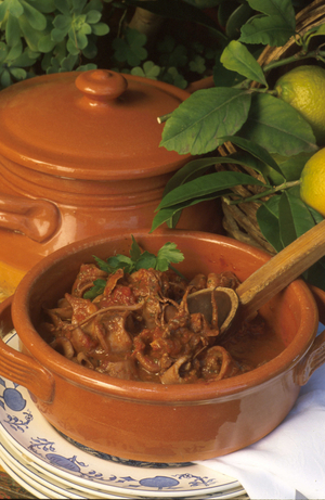 Stewed squid, Camogli, Liguria, Italy