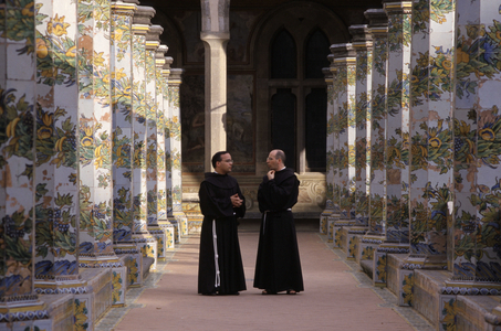 Santa Chiara cloister, Napoli, Naples, Campania, Italy