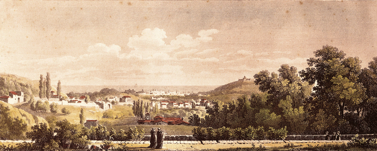 Sarria seen from the Convent of Capucines (engraving)