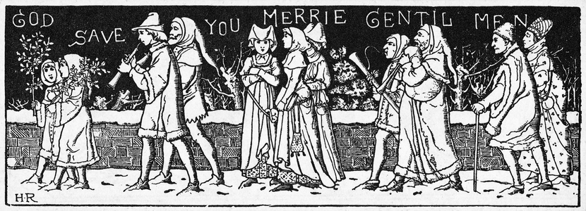 Frontispiece 'God Save You Merrie Gentil Men', 19th century (engraving)