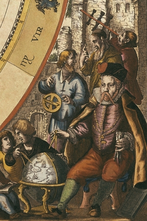 CELLARIUS, Andreas (1596-1665). Atlas Coelestis seu Harmonia Macrocosmica. 1661. BRAHE, Tycho (1546-1601). Danish astronomer. Andreas Cellarius' '' Macrocosmic Harmony '(Amsterdam, 1661). Ptolemy's planisphere. Engraving. SPAIN. CATALONIA. Barcelona. Biblioteca de Catalunya (National Library of Catalonia)