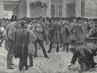 London Stock Exchange (19th c.). Engraving
