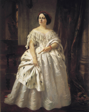 LAMADRID, Teodora (1821-1886). Spanish actress (oil on canvas)