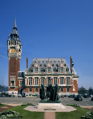FRANCE. Hauts-de-France. NOT-DE-CALAIS. Calais. View of City Council (City Hall). Architecture. Photography