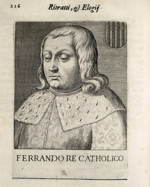 FERDINAND II the catholic (engraving)