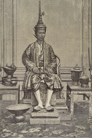 Chulalongkorn or Rama V (1853-1910). Fifth monarch of Siam under the House of Chakri. Engraving. Private Collection