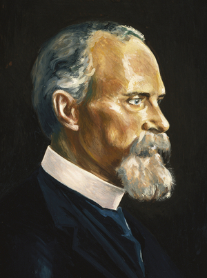 JAMES, William (1842 - 1910). American philosopher and psychologist. Oil