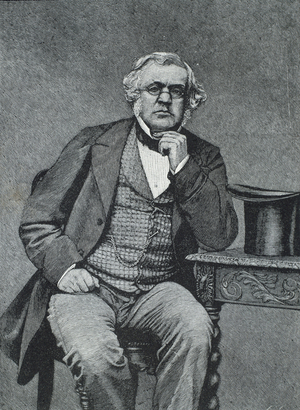 THACKERAY, William Makepeace (1811-1863). English victorian novelist. Engraving. SPAIN. CATALONIA. Barcelona. Biblioteca de Catalunya (National Library of Catalonia)