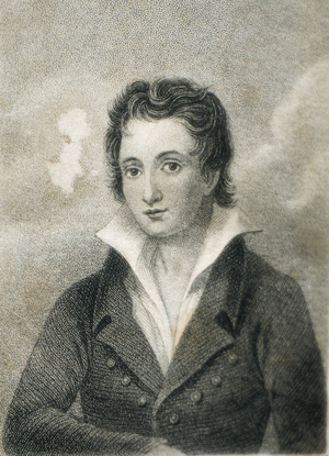SHELLEY, Percy Bysshe (1792-1822). British romantic poet, 1836 (engraving)