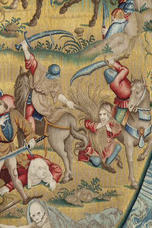 Tapestry inspired by the work of Hieronymus Bosch, c.1560 (gold, silver, silk and wool)