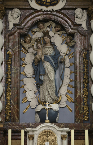BELGIUM. FLANDERS. EAST FLANDERS. Oudenarde. Inside of the pilgrim's chapel (Begijnhof). Architecture. Photography