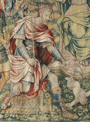 Scenes of Divine Justice and Judgment of Solomon, c.1560-70 (silk and wool)