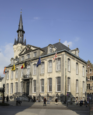 BELGIUM. Lier. City Hall (Stadhuis). Rococo style facade from 1742. Architecture.