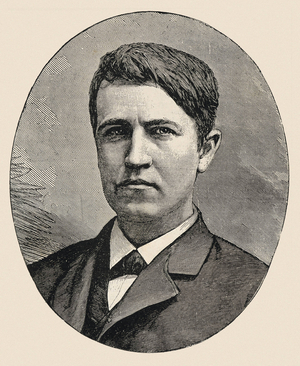 EDISON, Thomas Alva (1847-1931). United States scientist and inventor. Engraving.