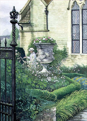 Christopher Wood at The School House, 1996 (oil on canvas)