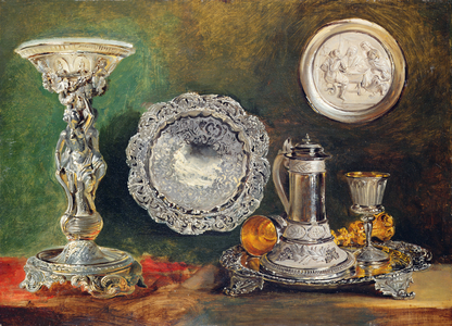 A Still Life of Silver, c.1833 (oil on canvas)