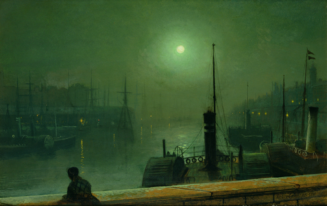 On the Clyde, Glasgow, 1879 (oil on board)