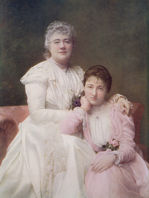 Mrs Lewis and Miss Mabel Terry-Lewis,  c.1895-1905 (colour litho)