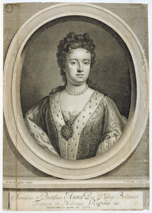 Queen Anne (1665-1714), 1702 (engraving)