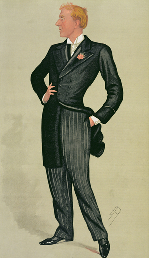 Mr Herbert Beerbohm Tree (1852-1917), a 'Spy' cartoon from Vanity Fair, 12th July 1890 (colour litho)
