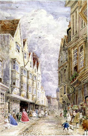 Holywell Street, 1870 (w/c on paper)