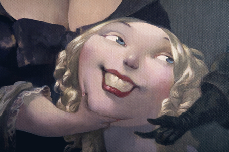 The proposal, detail, from 'Bluebeard' by Charles Perrault (1628-1703) (oil on canvas)