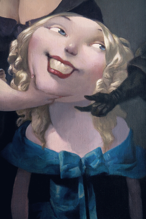 The proposal, detail, from 'Bluebeard' by Charles Perrault (1628-1703) (oil on canvas)