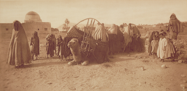 Nomads with a camel (photogravure)