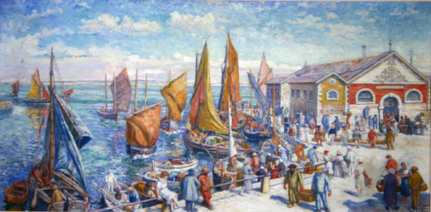 The Croisic, The Fishmarket, 1925 (oil on canvas)