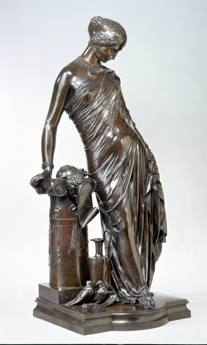 Standing Sappho, 1851 (bronze with patination)